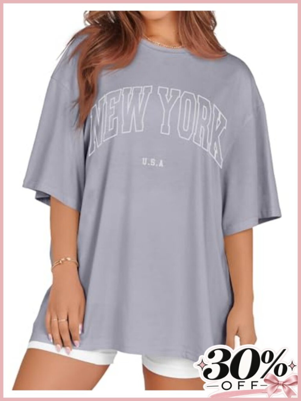 Oversized Graphic T-Shirt for Women Crew Neck Short Sleeve Soft Stretchable Tee